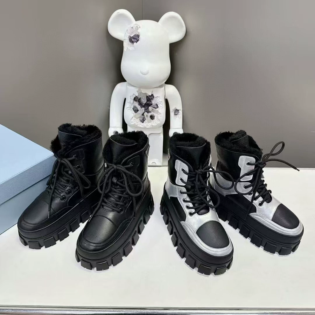 2024 осень и зима новая треугольная стандартная толстая подошва увеличена