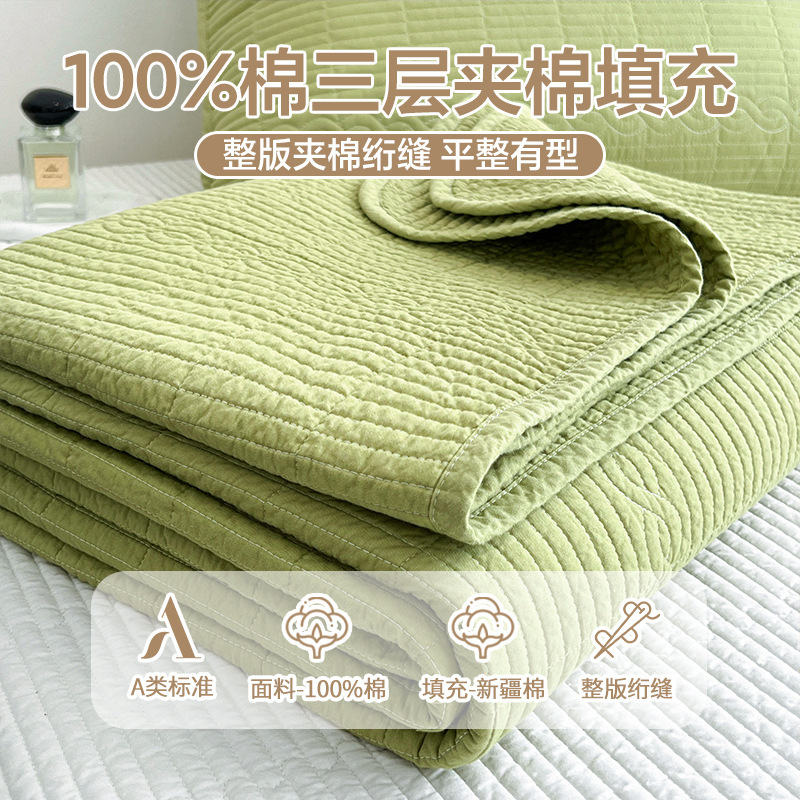 両面綿ベッドカバー単品厚手綿100％ベッドシーツ滑り止め綿充填畳マットオールシーズン対応|undefined