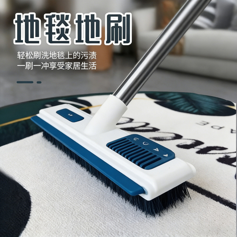 Special Carpet Cleaning Brush with Long Handle and Hard Bristles for Bathroom Mats, Floor Cleaning, and Deep Cleaning of Toilet Crevices