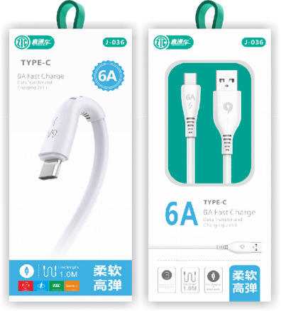 Dull of traffic j036 [Type-C line] Full compatible 6A flash charging