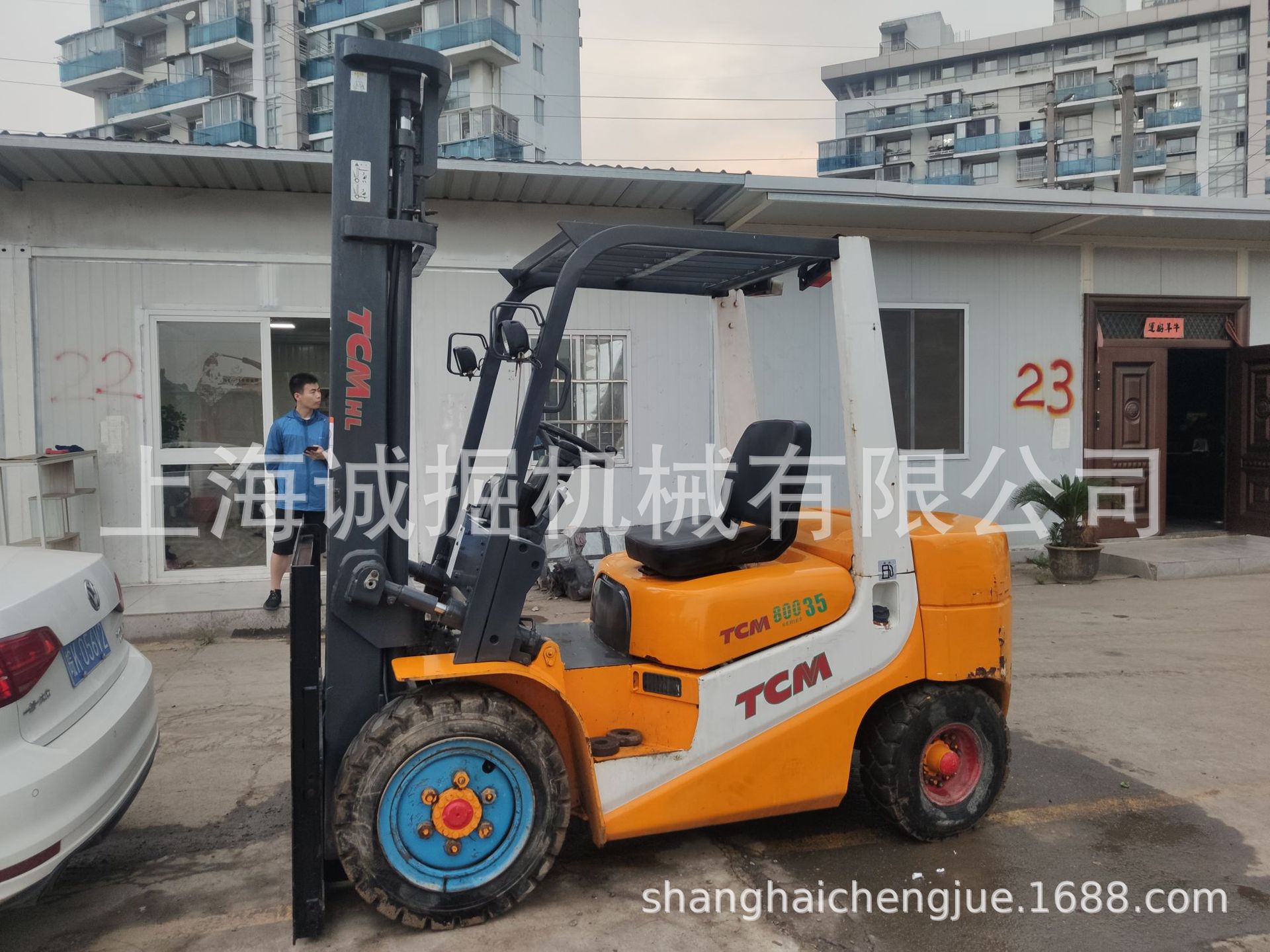 TCM3吨 3.5吨 5吨二手叉车 FD30搬运设备柴油叉车 圆夹报