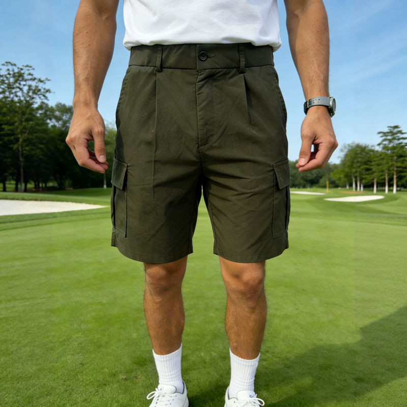 Cross-border foreign trade men's summer lightweight multi-pocket cargo shorts, loose straight casual outdoor sports shorts