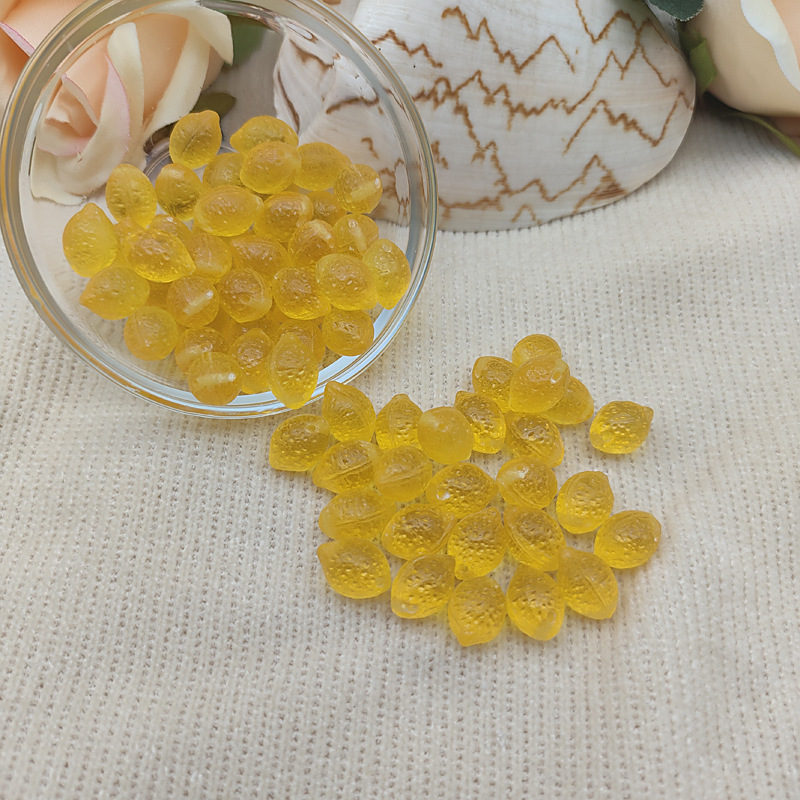 Fuguang resina fruta limón todo partido pequeña hoja verde pendientes colgante accesorios DIY kawaii accesorios de la joyería