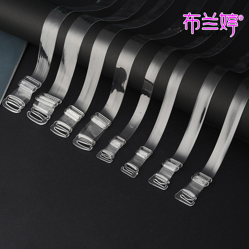 Plastic TPU transparent shoulder strap bra with sanding invisible high elasticity versatile adjustable shoulder straps and non-magnetic tape