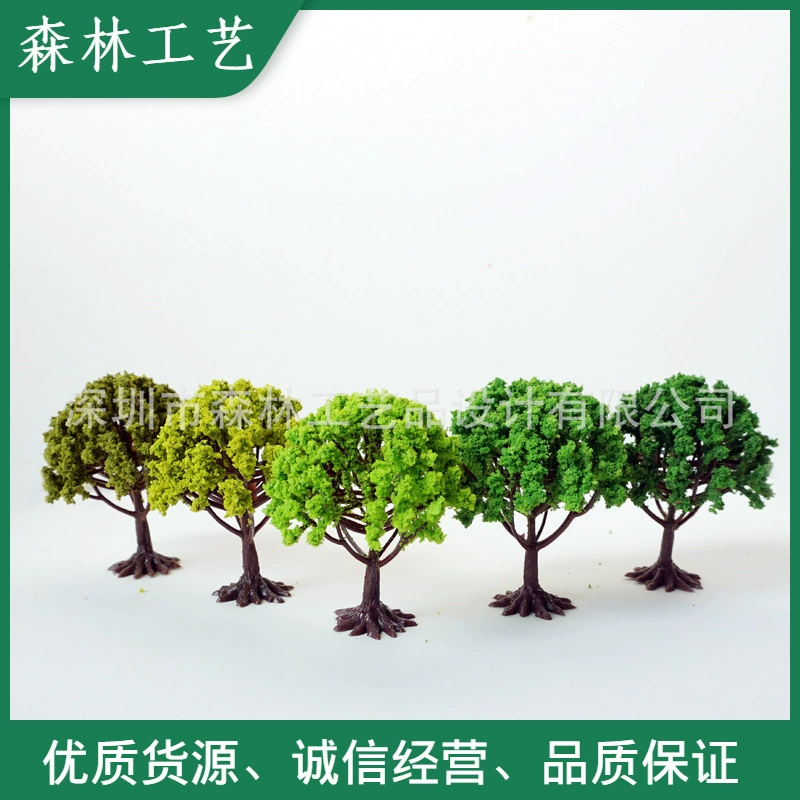 Микро ландшафтное Украшение Моделирование пластиковое Цветочное дерево DIY аксессуары поддельное дерево с основанием SA60 зеленые ножки