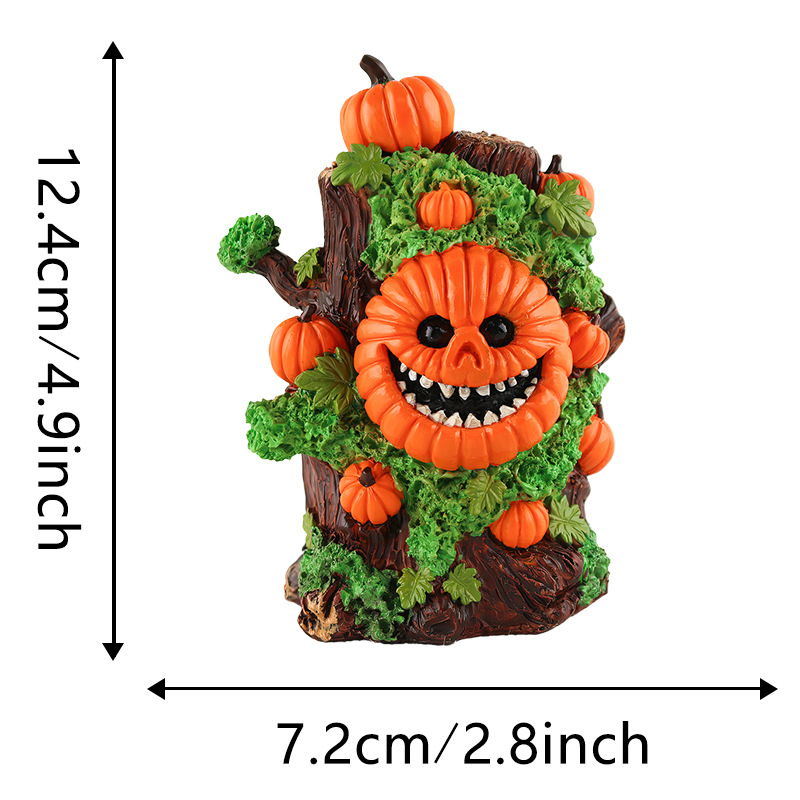  New Halloween Pumpkin Head Tree Essence Ornaments Creative Desktop Resin Trendy Play Atmosphere Arrangement Gift Ornaments