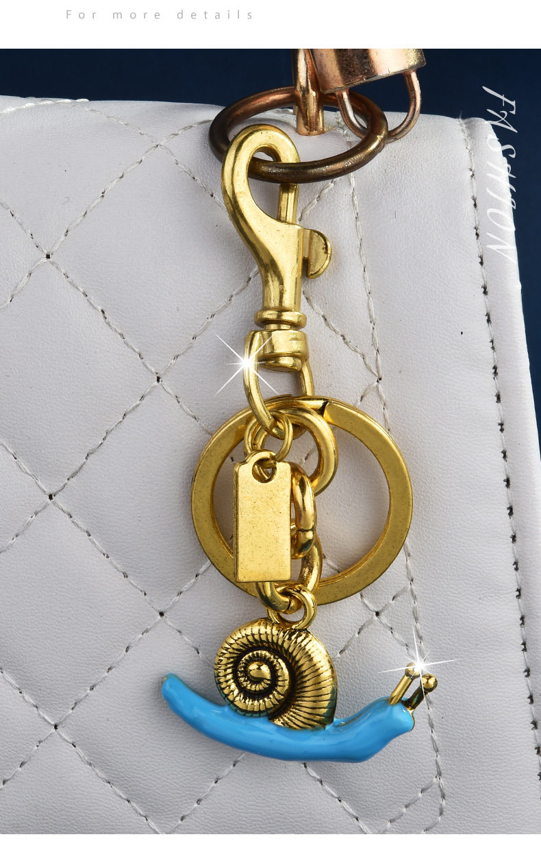 37g Weight Bag Pendant, Keychain Classification 1 Piece Cute Classic Style Snails Alloy Unisex Bag Pendant Keychain