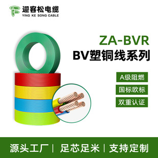 Yingke Song ZA-BVR Cord PVC Insulation Grade A Flame Retardant Home Decoration Oxygen Free Copper Core Wire Factory Outlet