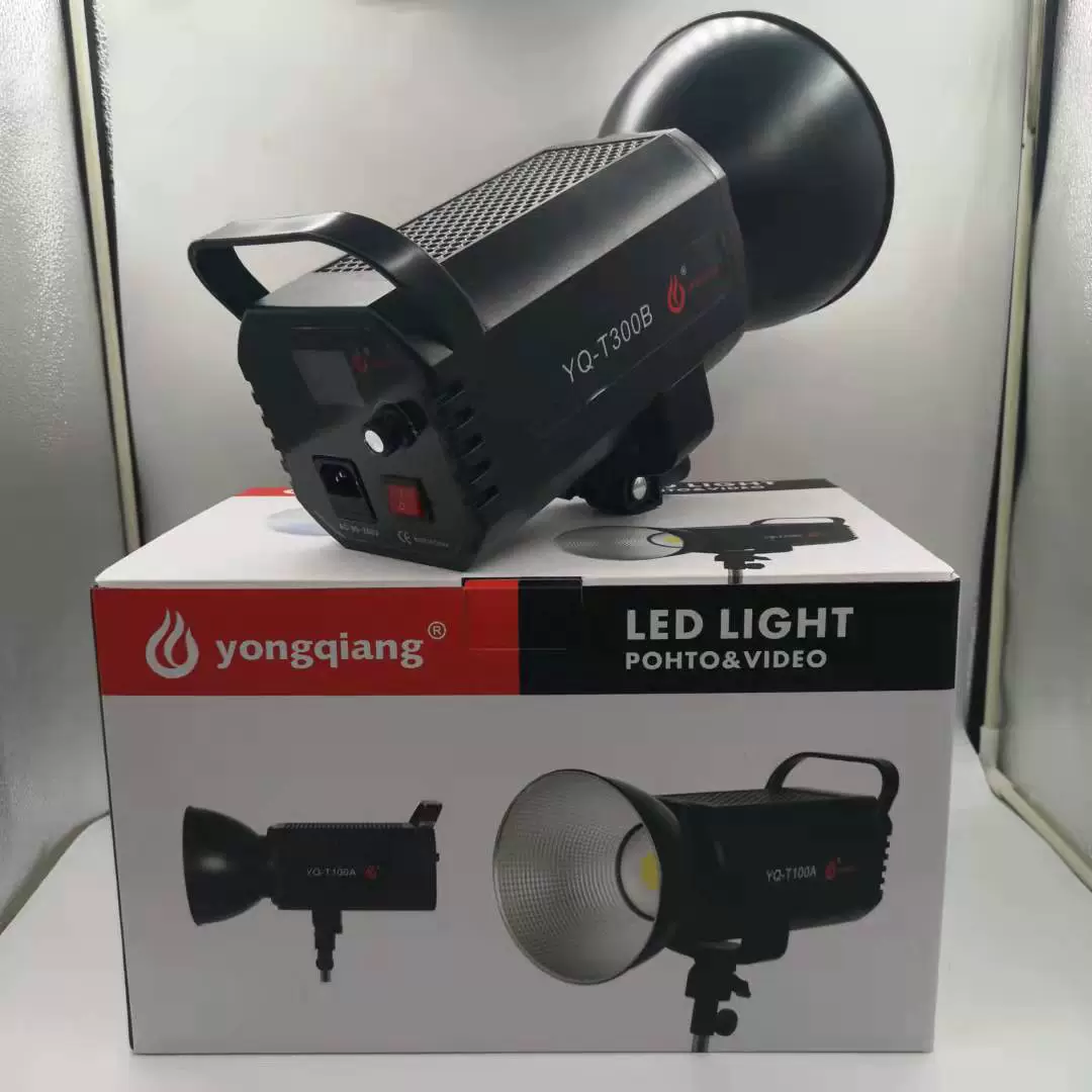 Портативный свет для видеотрансляций Yongqiang YQ200/300, 200W, регулируемая цветовая температура, COB свет для фильмов и телевизионной студии, свет для фотосъемки