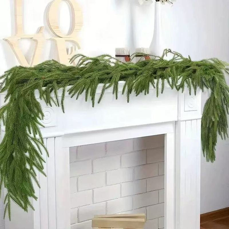 模擬緑の植物クリスマス装飾ソフトプラスチック感触PE素材松葉ノーフォーク松籐クロスボーダーアマゾンホットスタイル|undefined