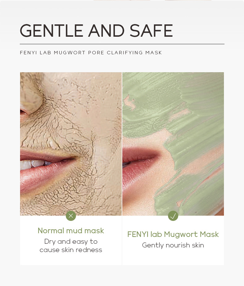 Cross-border FENYI LAB Fenyi Mugwort Mud Mask 8g Facial Cleansing Mask Mud Application Hydrating and Moisturizing Wholesale undefined