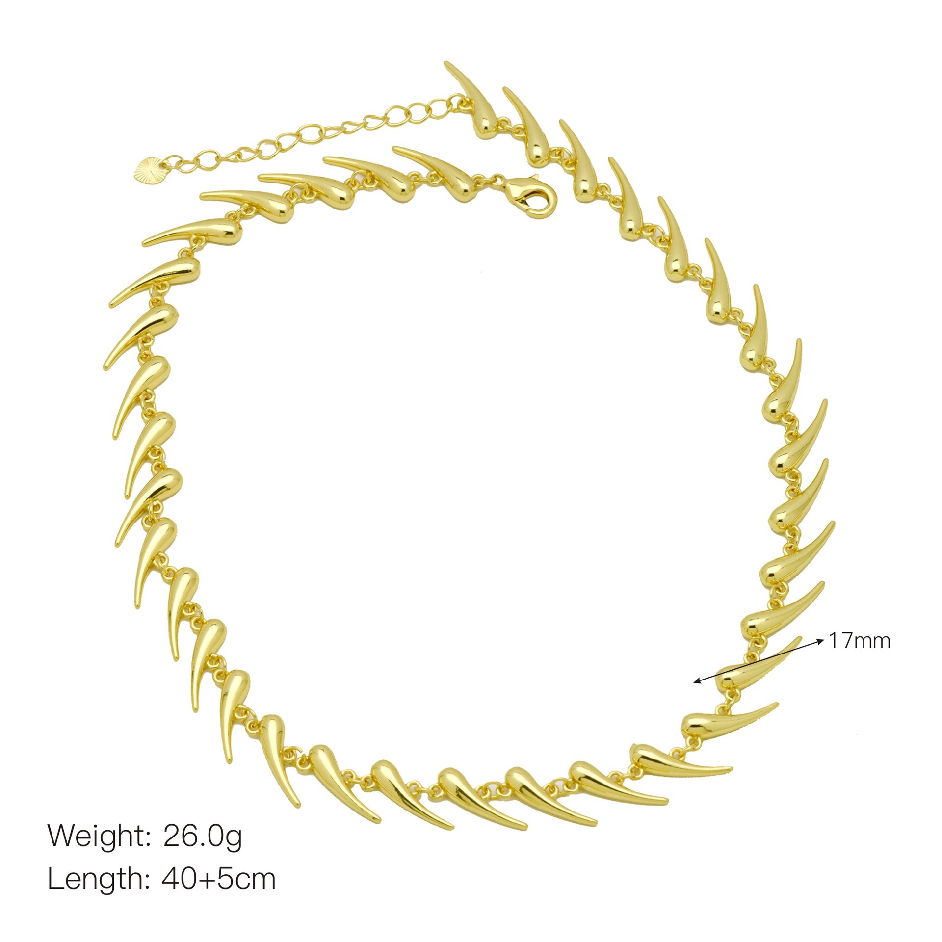 1 Piece Quantity Holiday, Banquet, Daily Occasion Wholesale Jewelry Exaggerated Heart Shape Copper Mixed Metal Necklace