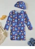 Long-sleeved one-piece fat whale