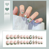 Nail stickers, fake nails, mountain tea with bow, ready-made product, wholesale