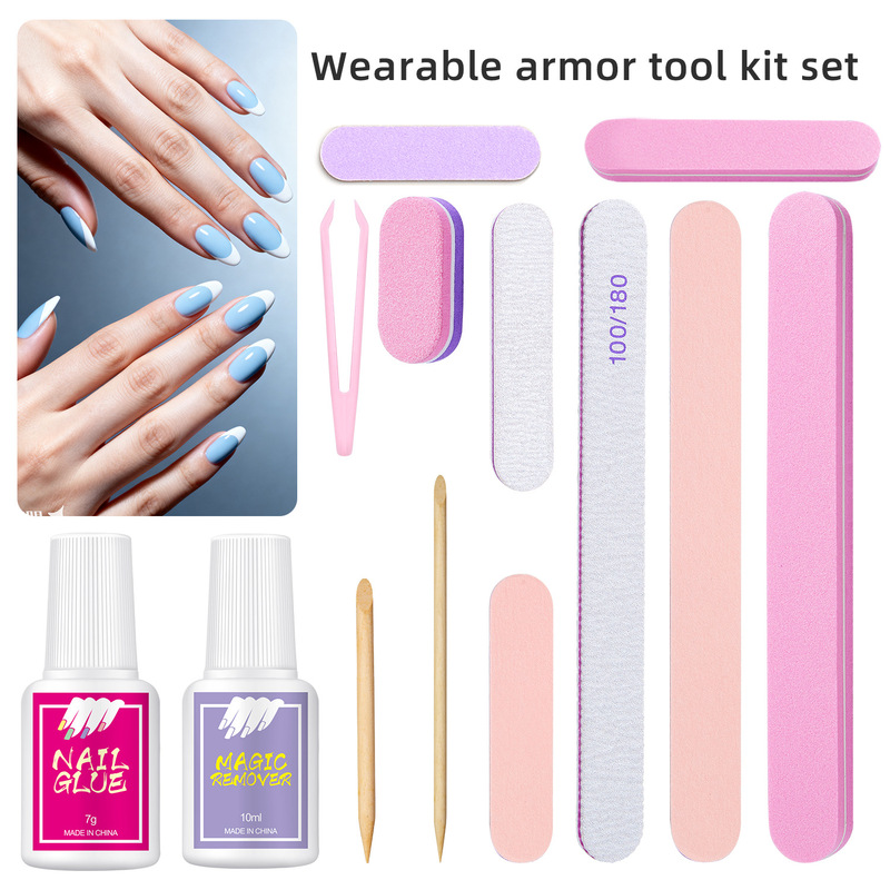 Manicure Tools for Beginners, Nail Set, Dead Skin Scissors, Scrub Strips, Home Female Professional Manicure Set