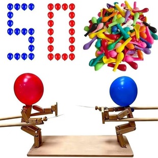 �羳����HANDMADEWOODENFENCINGPUPPETS���R�d�ֹ�ľ�Ɠ�ľż