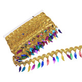 9 метров Этническая блестящая кисточка кружева, костюмы для одежды, производители латинских танцевальных кисточек.