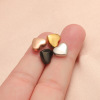 Small accessory stainless steel heart-shaped heart shaped, beads handmade, mirror effect