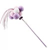 Cat steel wire feathers teasing cat stick long pole can replace the head cat toy