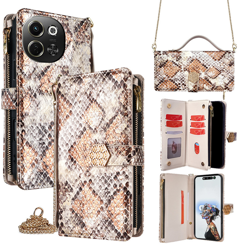 For Cross-border Transmitter Tecno Spark30 Mobile Phone Leather Case Itel A50C Flip Crossbody Mobile Phone Case