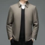 保暖冬季爸爸翻领羽绒服