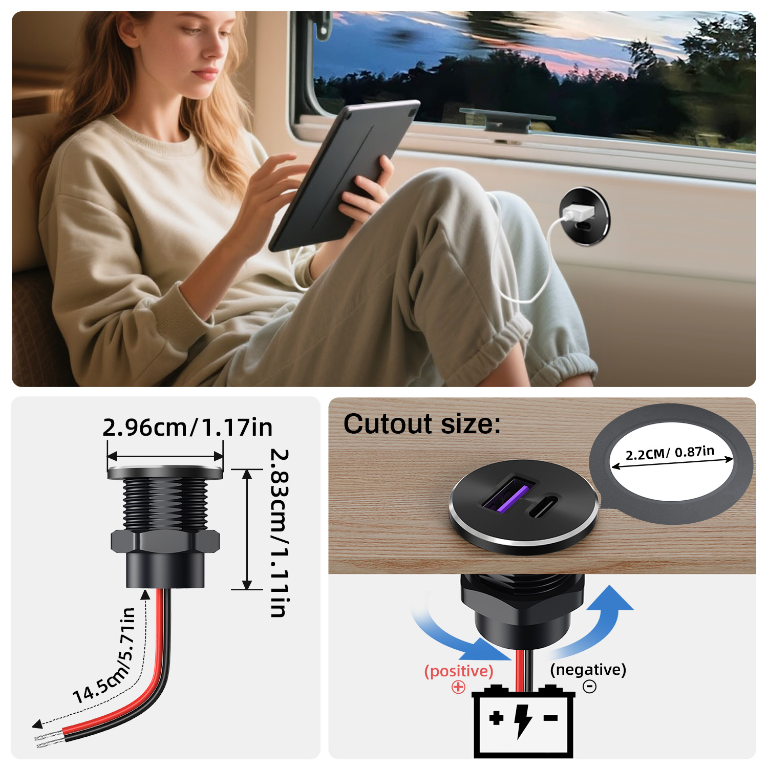 Car Charger Adapter Fast Charging Type-C Interface Automobile Modification Accessory Aluminum Alloy Mini Car Charger