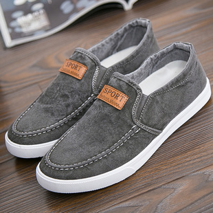 2024 Spring and Summer Easiest for Match Trendy Men's Slip-On Canvas Breathable Sports and Casual Shoes Lazy Work Nuyou