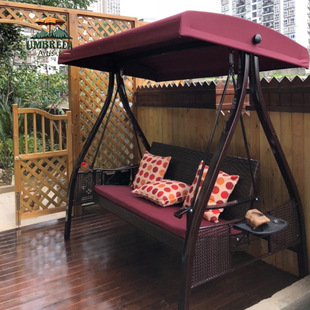 Outdoor Patio Balcony Swing Garden Villa Terrace Iron Three-Seat Sofa Hammock Swing Rocking Chair