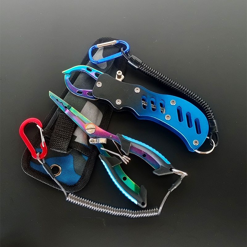Fish Gripper Set Stainless Steel Fish Clipper Colorful Titanium Lure Pliers Outdoor Special Fishing Tool Multifunctional Fish Clipper