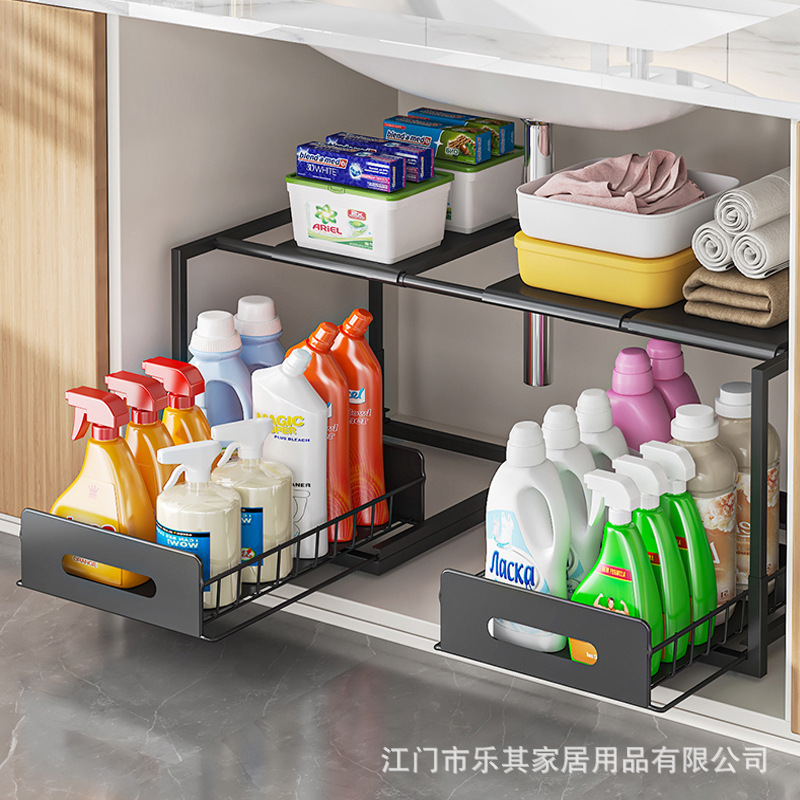 Amazon cocina armario estante de almacenamiento bastidor de almacenamiento de fregadero estante de almacenamiento retráctil tipo extractor estante de acabado de canasta