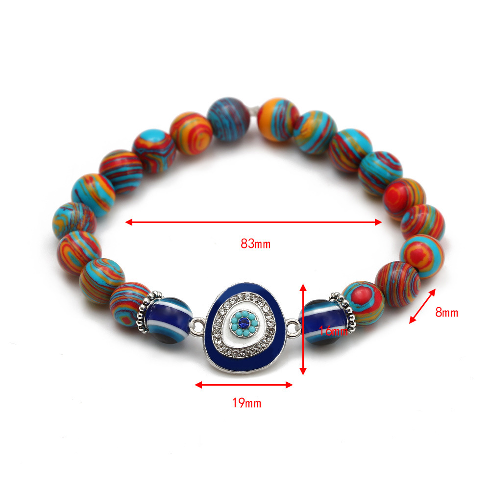 Fashion Palm Eye Agate Beaded Bracelets 1 Piece