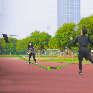 W6H Portable Badminton Net Double Simple Folding Badminton Net Frame Standard Net