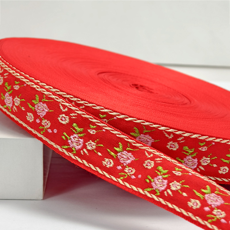 Bordado jacquard bordado cinta cinta encaje estilo étnico Hanfu hifu sofá accesorios de cortina materiales para accesorios para el cabello