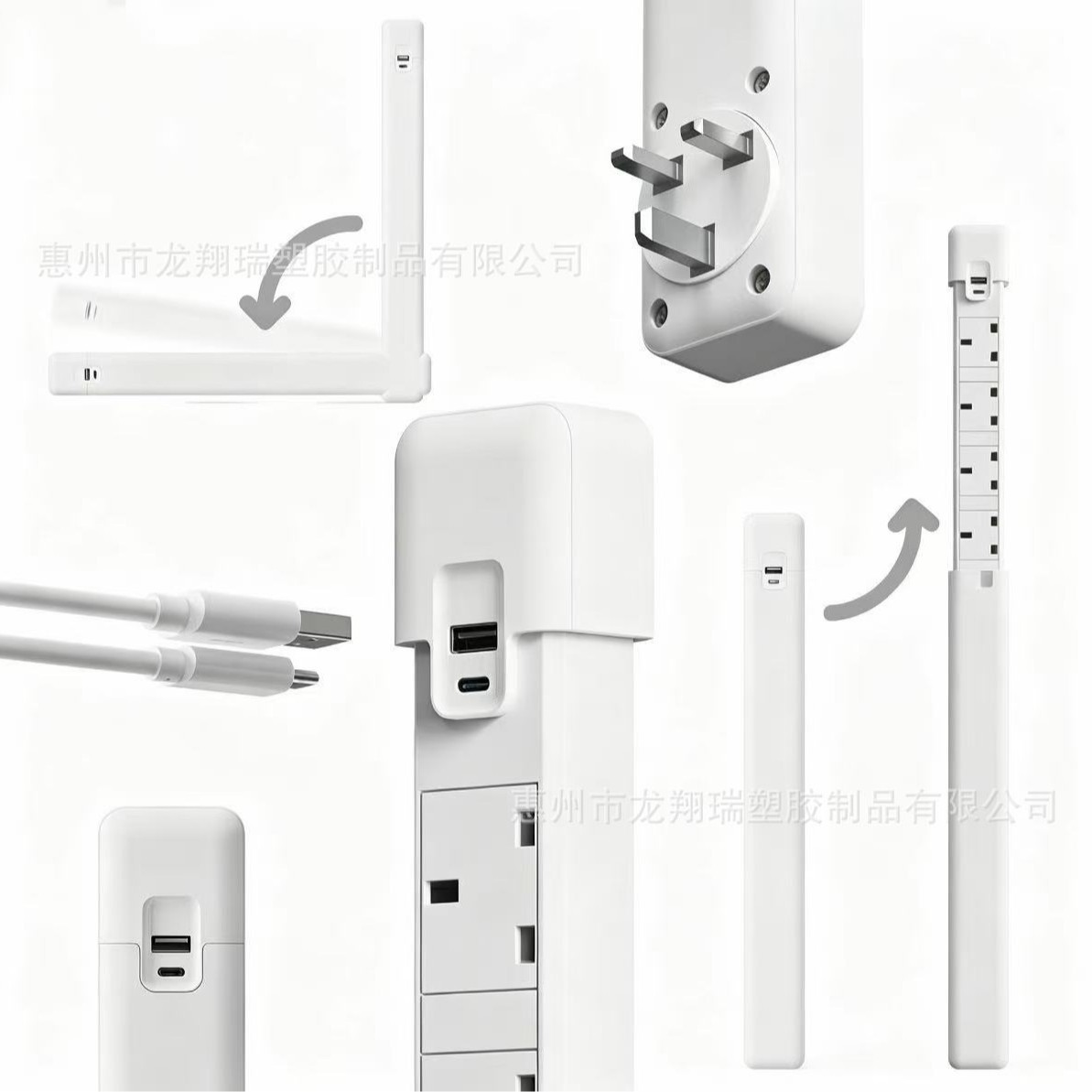 Nuevos productos transfronterizos Electrical Outlet Extender Enchufe Sofá Mesilla de noche Expansor