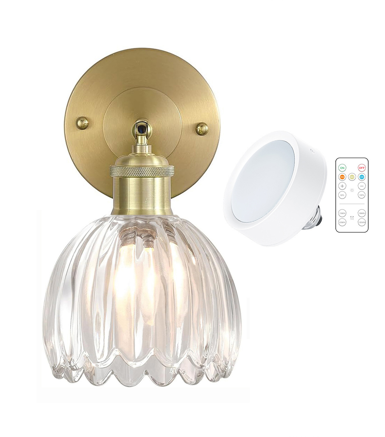 A형 투명 단일 3색 배터리 모델