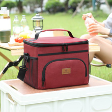 跨境手提野餐包车载保鲜冰包防漏水单肩保温包大容量午餐包