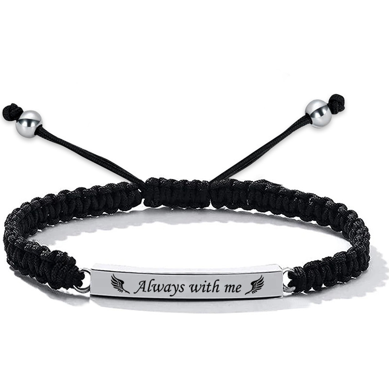 Stainless steel bracelet can be opened commemorative pet hair cinerary casket bracelet men and women titanium steel bracelet can be engraved