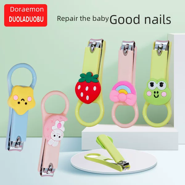 Dorado baby cartoon nail clippers baby anti-pinch meat stainless steel nail clippers baby nail clippers 6401