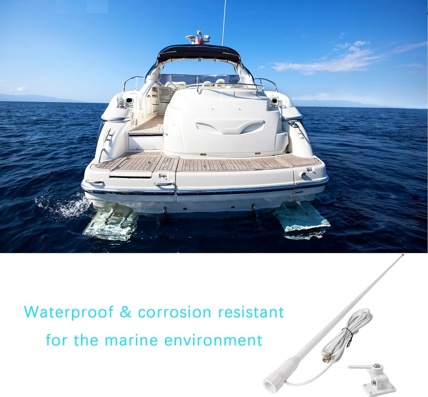 Marine Ais Antenna Ha-021 Vhf Antenna Ais Antenna with 7m Cables and Mounting Bracket for Yacht
