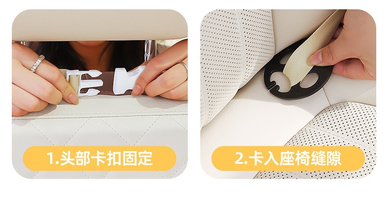 Car Two-In-One Multifunctional Seat Back Anti-Kick Storage Bag, Car Seat Storage Bag, Anti-Dirt Mat for Car Rear Seats