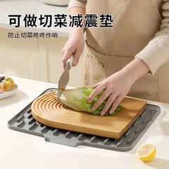 跨境专供硅胶斜坡碗架沥水垫厨房防烫隔热锅垫 防滑菜板固定垫