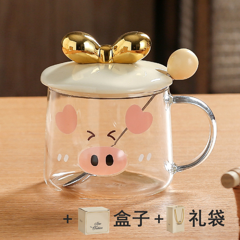 オフィスの漫画のグラスのレリーフの3dかわいいマグカップの牛乳はコップの会社の贈り物を飲みます。|undefined