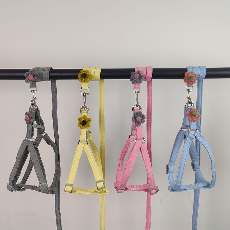 Pet Teddy Pomeranian Cat Walking Comfortable No Neck Strangulation Dog Leash Harness_voghion.com