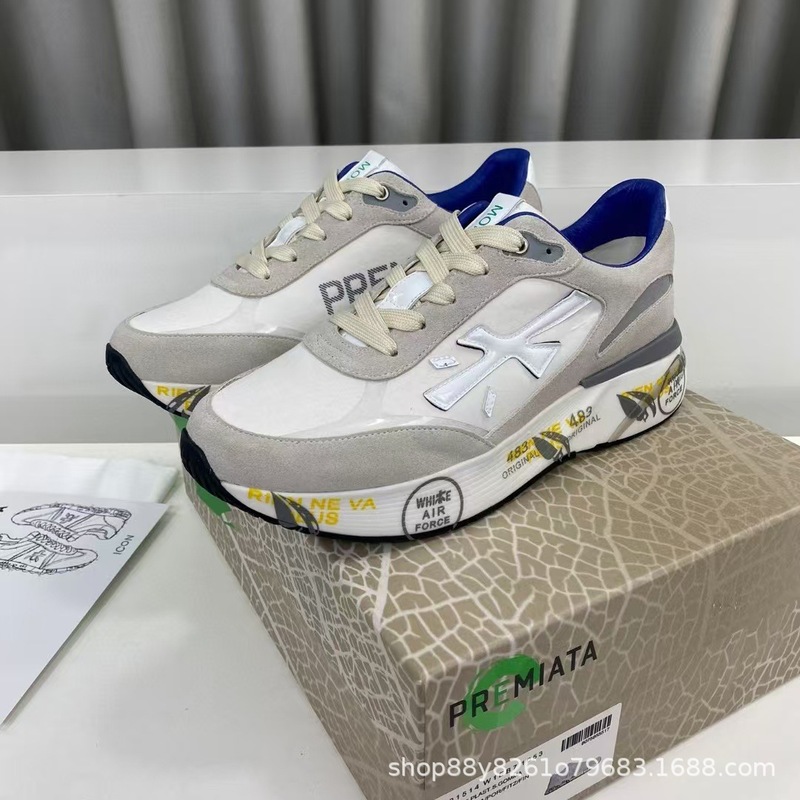 Miyada 紳士靴ヨーロッパとアメリカンスタイルのレトロなカラーマッチング通気性カジュアルシューズ白い靴スポーツシューズトレンディな米靴ランニングシューズ|undefined