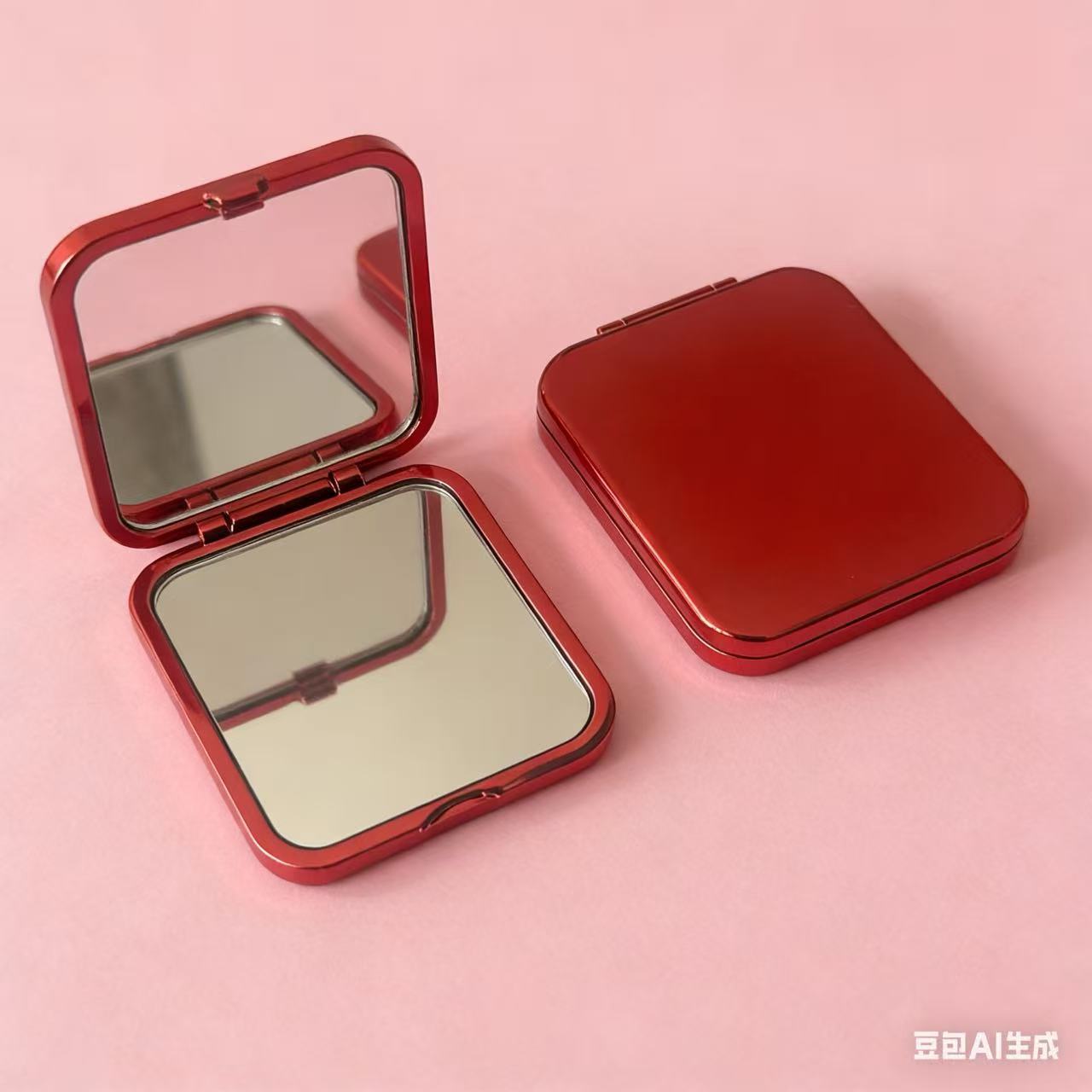 Espejo de Maquillaje Plegable de Doble Cara, ABS, Doble Cara, para Dormitorio y Baño