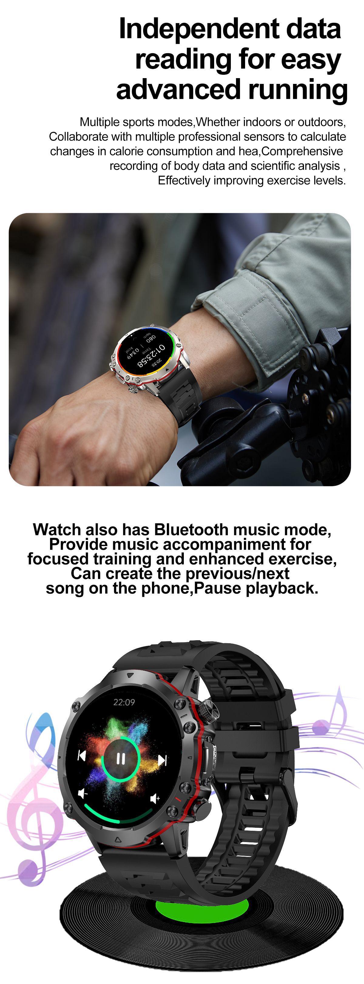 FW09E Smartwatch 1,43" AMOLED 466*466 Bluetooth Call Heart_voghion.com