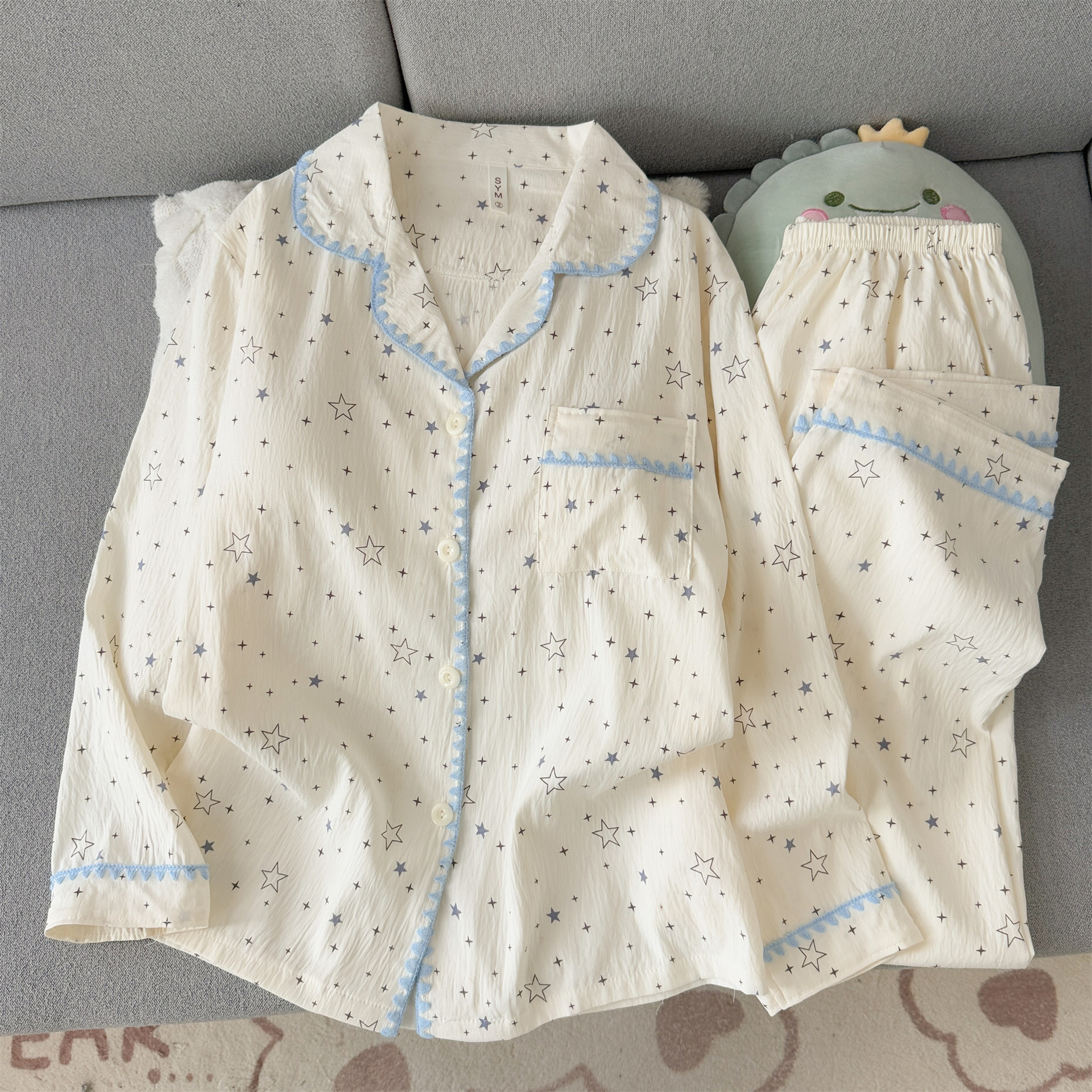 (No breast pads) [Yunduo Cotton] Shell-Starlight (long sleeves + trousers)