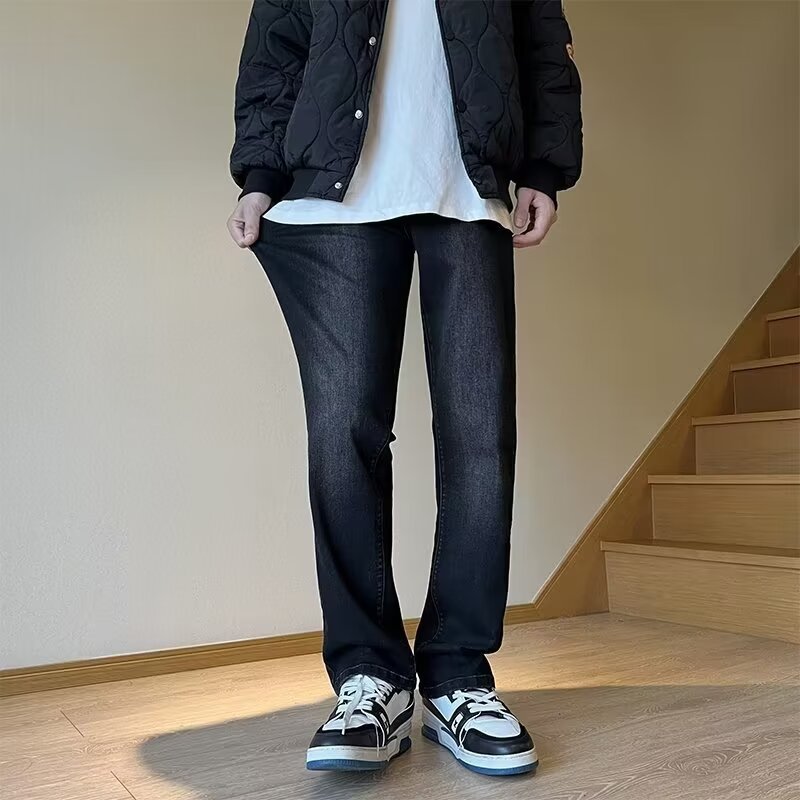 2024 jeans pantalones rectos sueltos delgados de verano para niños pantalones anchos de seda de hielo de verano para hombres