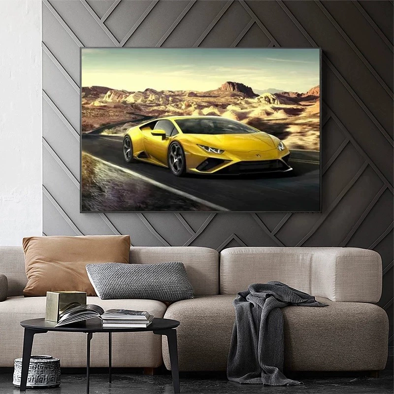 Ferrari, Lamborghini, гоночный автомобиль, настенная плакат