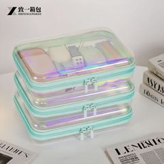 国境を越えたアマゾンの起爆金1.2mmレーザーデスクトップ透明収納ケース家庭用品収納清潔